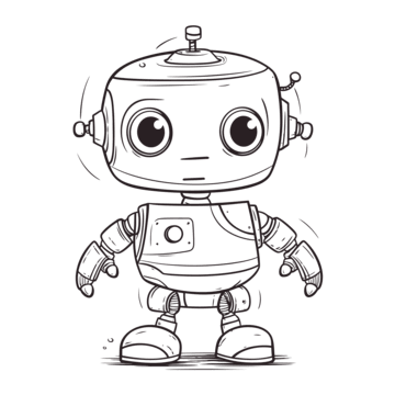 Transparent robot illustration